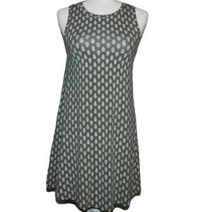 Ann Taylor Loft Outlet, green and white floral print A line dress, Size petite X